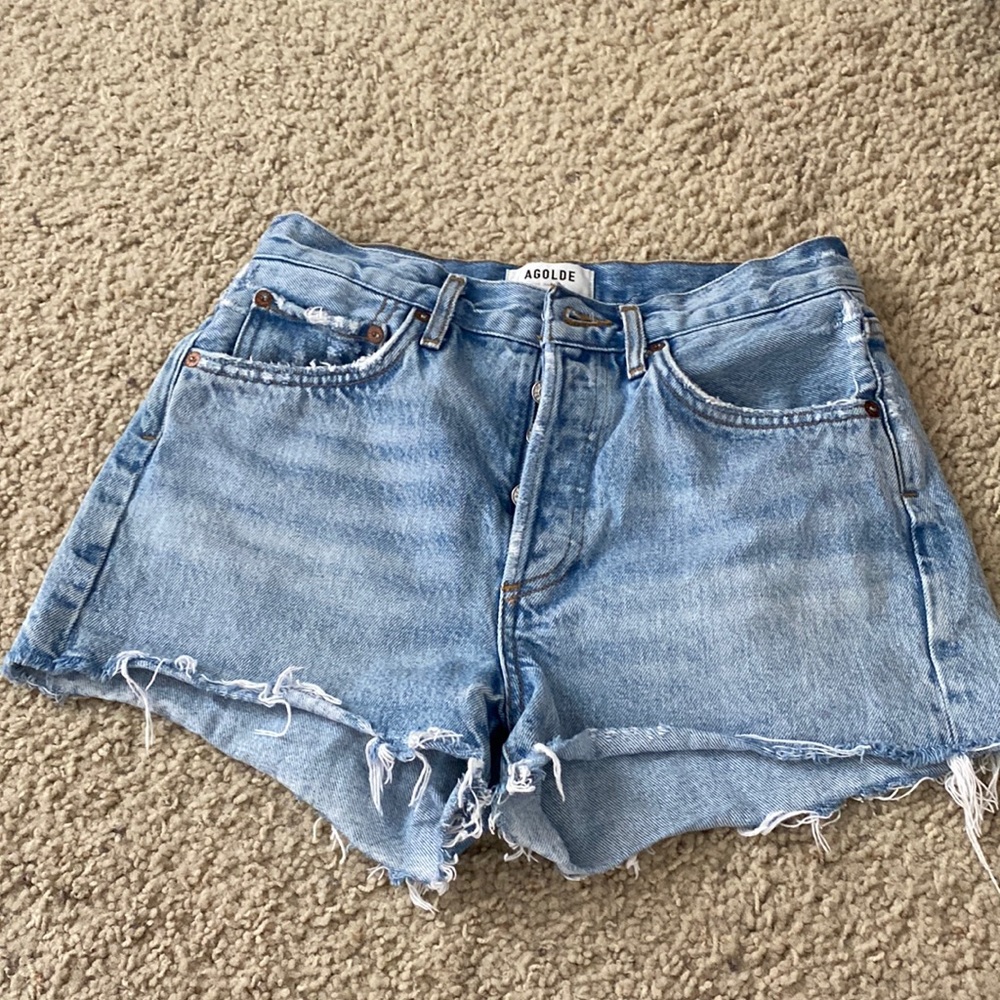 super cute agolde comfy jean shorts
